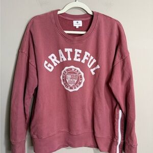 Sundry Dusty Rose Sweatshirt with zip detail